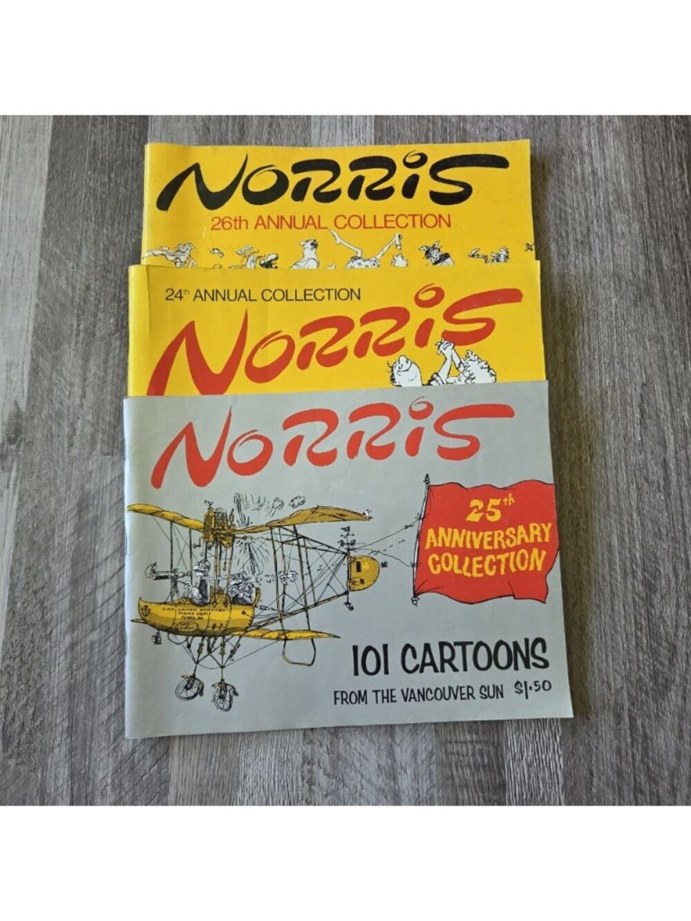 Len Norris Vancouver Sun‎ Cartoon Books 24th 25th 26th Annual Collection Lot